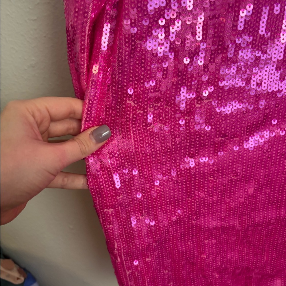 Show Me Your Mumu Pink Maddison Mini Sequin Dress XL - Picture 4 of 7